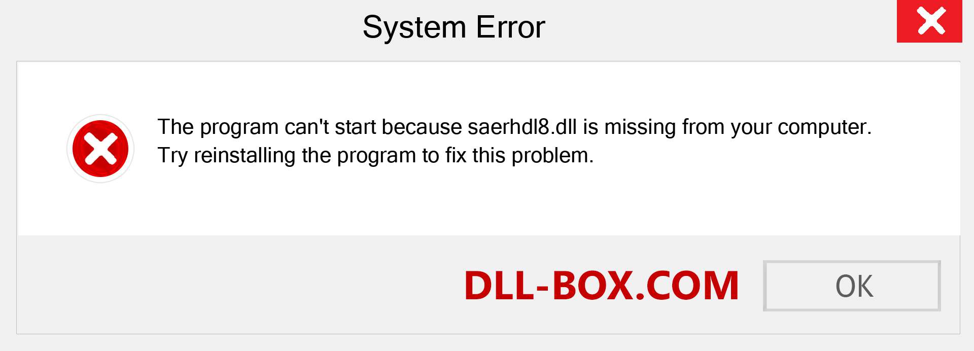  saerhdl8.dll file is missing?. Download for Windows 7, 8, 10 - Fix  saerhdl8 dll Missing Error on Windows, photos, images